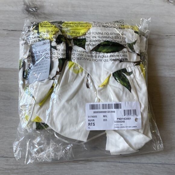 BTFL-life Dress Lemon /Off White S NWT IN PACKAGING - Picture 4 of 5